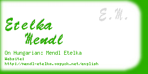 etelka mendl business card